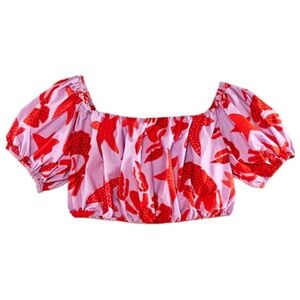 FARM RIO Lobster Sky Crop Top